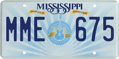 MS license plate MME675