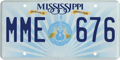 MS license plate MME676