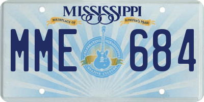 MS license plate MME684