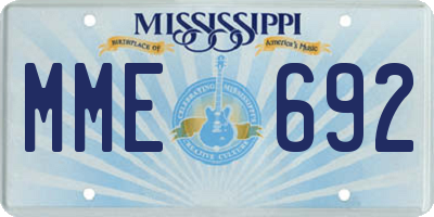 MS license plate MME692