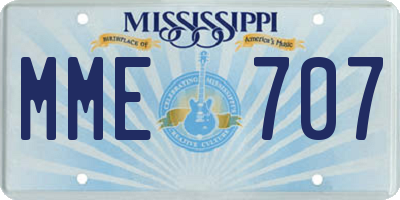 MS license plate MME707