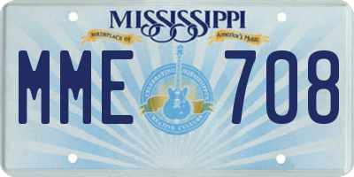 MS license plate MME708