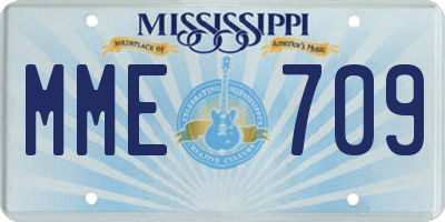 MS license plate MME709