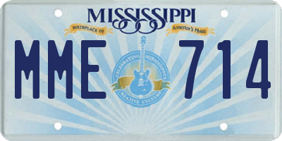 MS license plate MME714