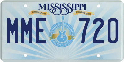 MS license plate MME720