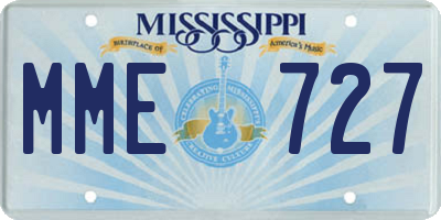 MS license plate MME727