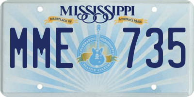 MS license plate MME735