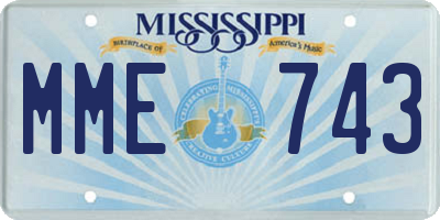 MS license plate MME743