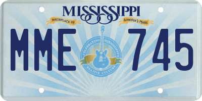 MS license plate MME745