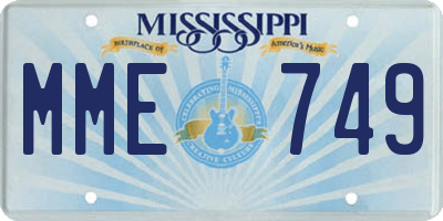 MS license plate MME749