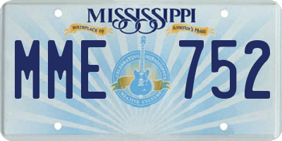 MS license plate MME752