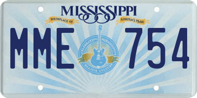 MS license plate MME754
