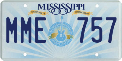 MS license plate MME757
