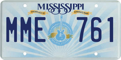 MS license plate MME761
