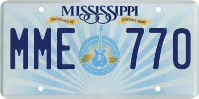 MS license plate MME770
