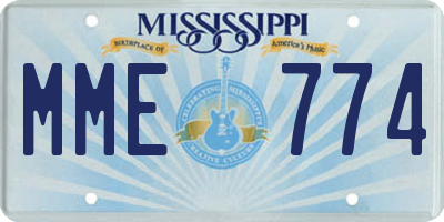 MS license plate MME774