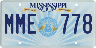 MS license plate MME778