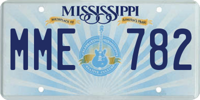 MS license plate MME782