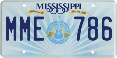 MS license plate MME786
