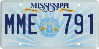 MS license plate MME791