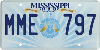 MS license plate MME797