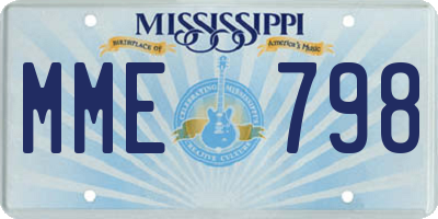 MS license plate MME798