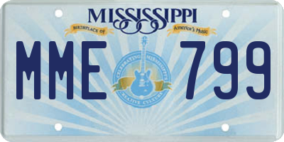 MS license plate MME799