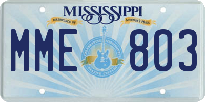 MS license plate MME803