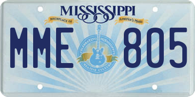 MS license plate MME805