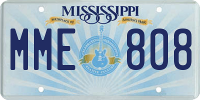 MS license plate MME808