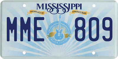MS license plate MME809