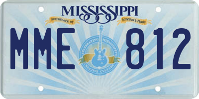 MS license plate MME812