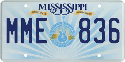 MS license plate MME836