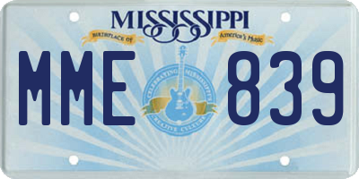 MS license plate MME839