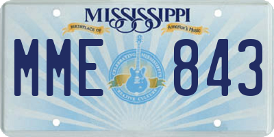 MS license plate MME843