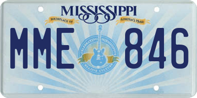 MS license plate MME846