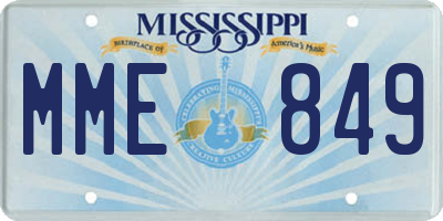 MS license plate MME849