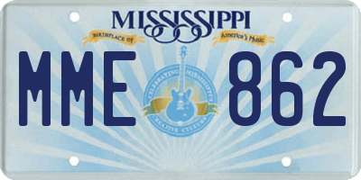 MS license plate MME862