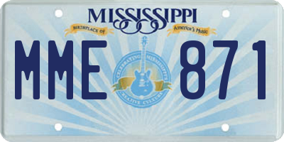 MS license plate MME871