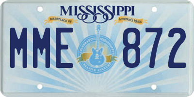 MS license plate MME872