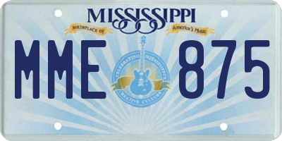MS license plate MME875
