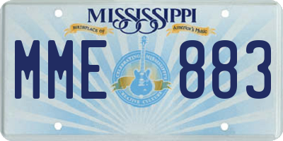 MS license plate MME883