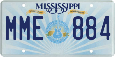 MS license plate MME884