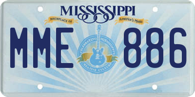 MS license plate MME886