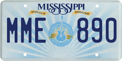 MS license plate MME890