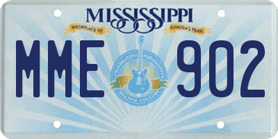 MS license plate MME902