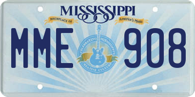 MS license plate MME908