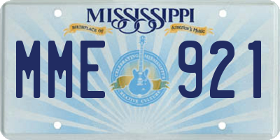 MS license plate MME921