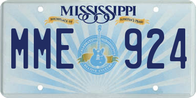 MS license plate MME924