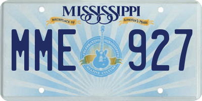 MS license plate MME927